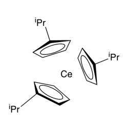 Tris(isopropylcyclopentadienyl)cerium(III) - CAS:122528-16-9 - Ce(iPrCp)3, Tris(i-propylcyclopentadienyl)cerium(III), Trispropylcyclopentadienylcerium